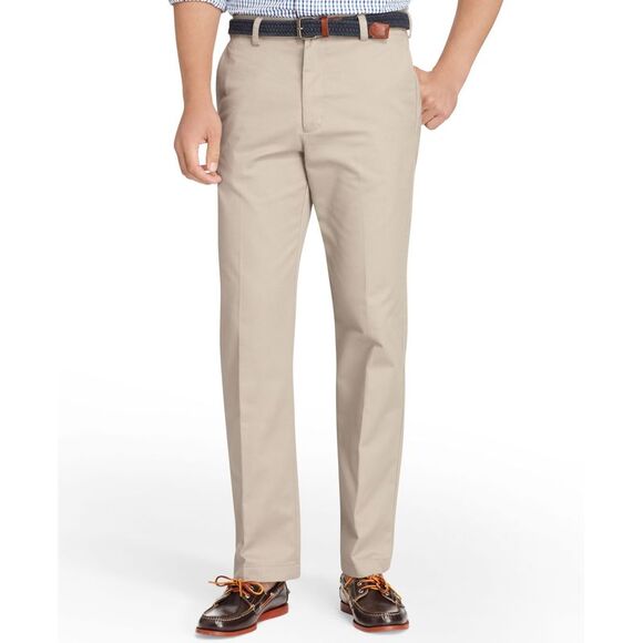 Men's American Straight-Fit Flat Front Chino Pants - Picture 1 of 1